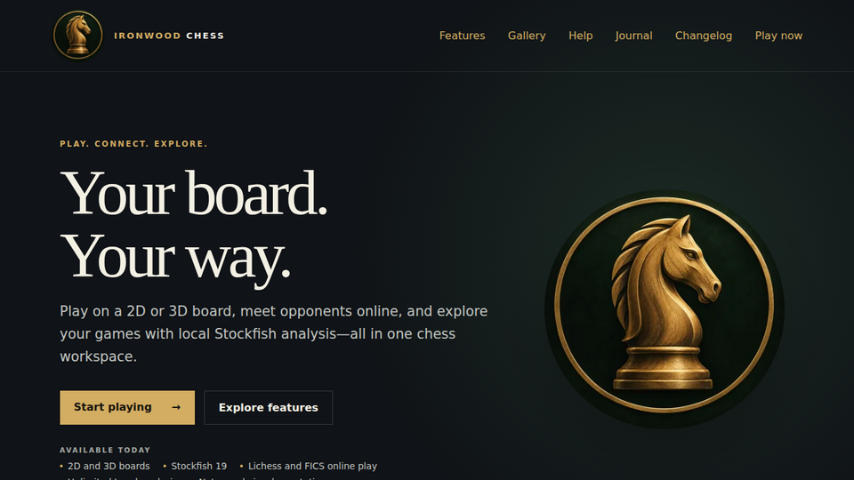 Screenshot of Ironwood Chess