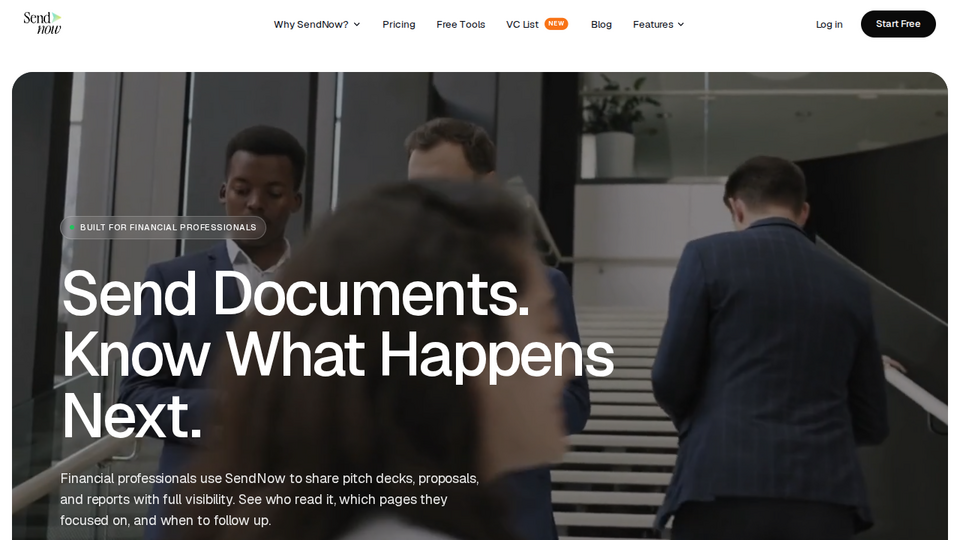 Screenshot of SendNow
