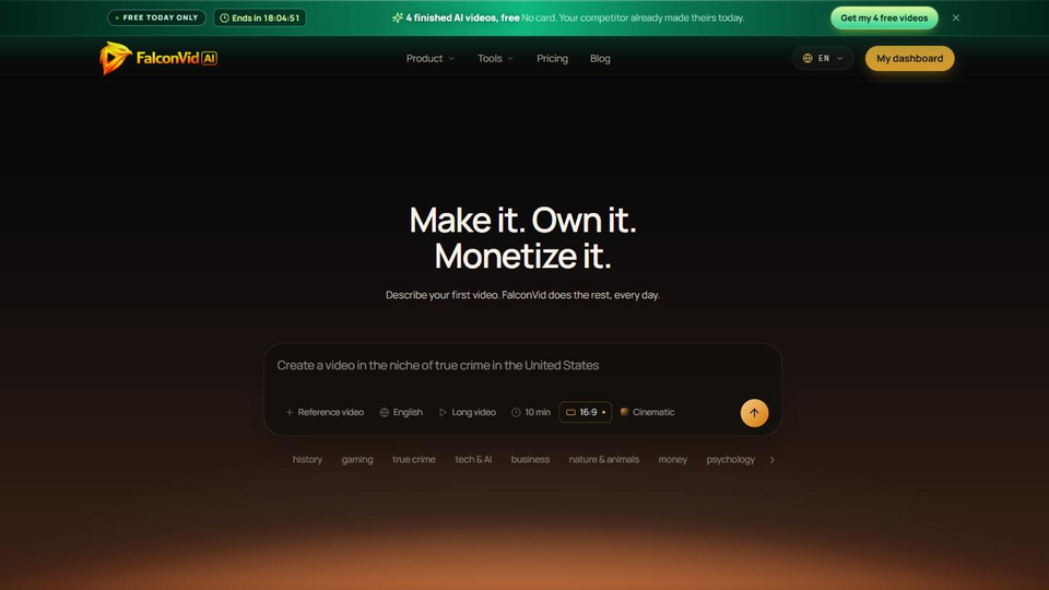 Screenshot of FalconVid