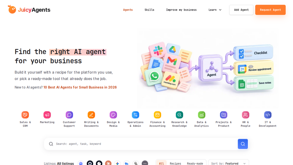 Screenshot of JuicyAgents