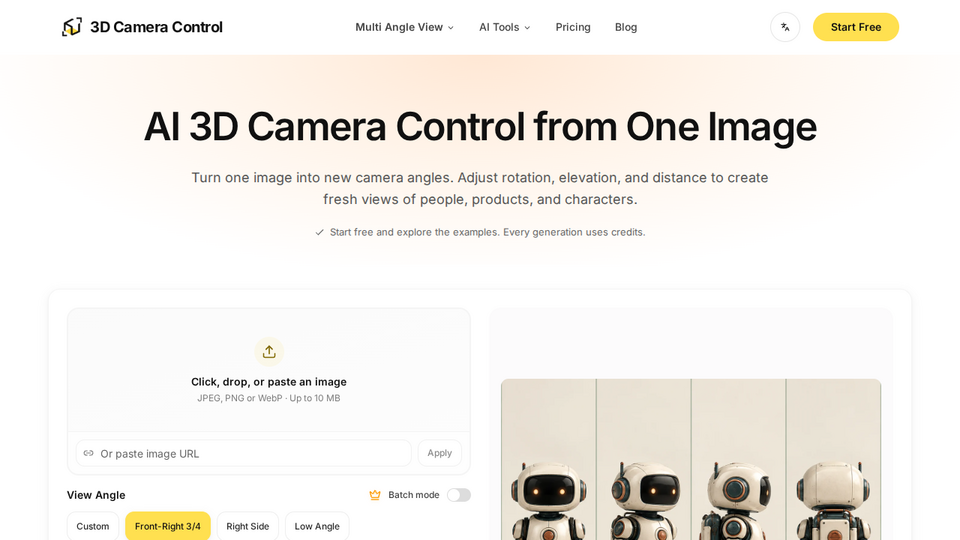 Screenshot of 3D Camera Control