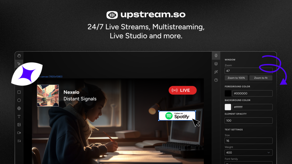 Screenshot of Upstream.so