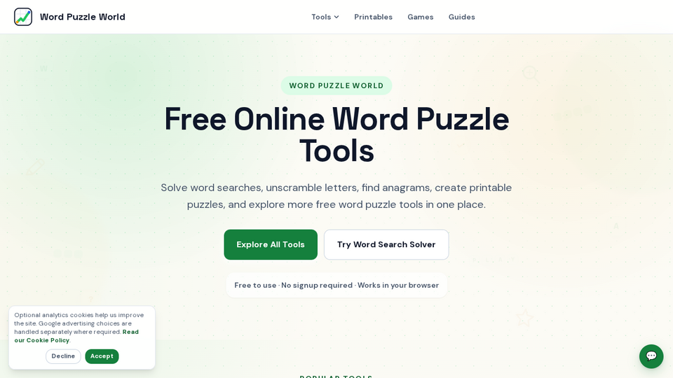 Screenshot of Word Puzzle World