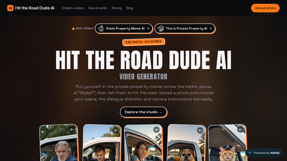Screenshot of Hit the Road Dude AI