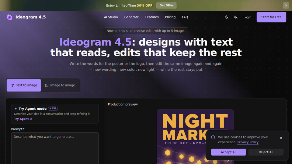 Screenshot of Ideogram 4.5