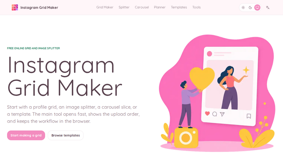 Screenshot of Instagram Grid Maker