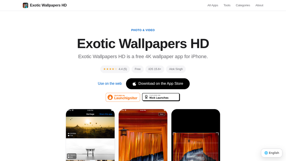 Screenshot of Exotic Wallpapers HD