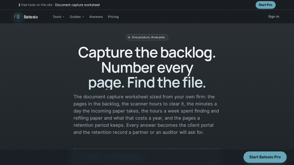 Screenshot of Batesio