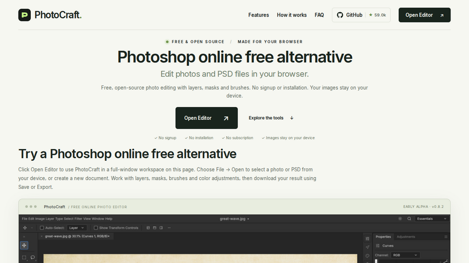 Screenshot of PhotoCraft.design