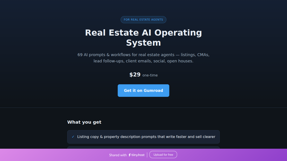 Screenshot of Real Estate AI OS