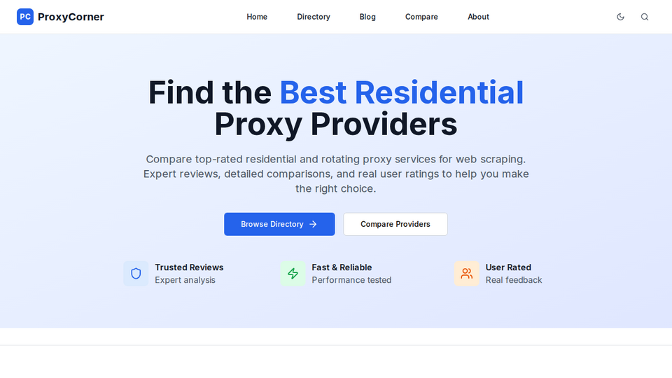 Screenshot of ProxyCorner