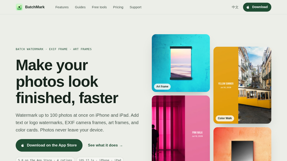 Screenshot of BatchMark