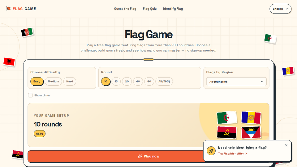 Screenshot of Flag Game