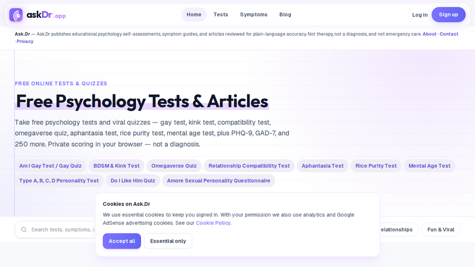 Screenshot of Ask.Dr