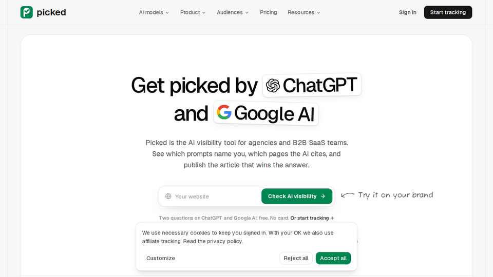 Screenshot of Picked