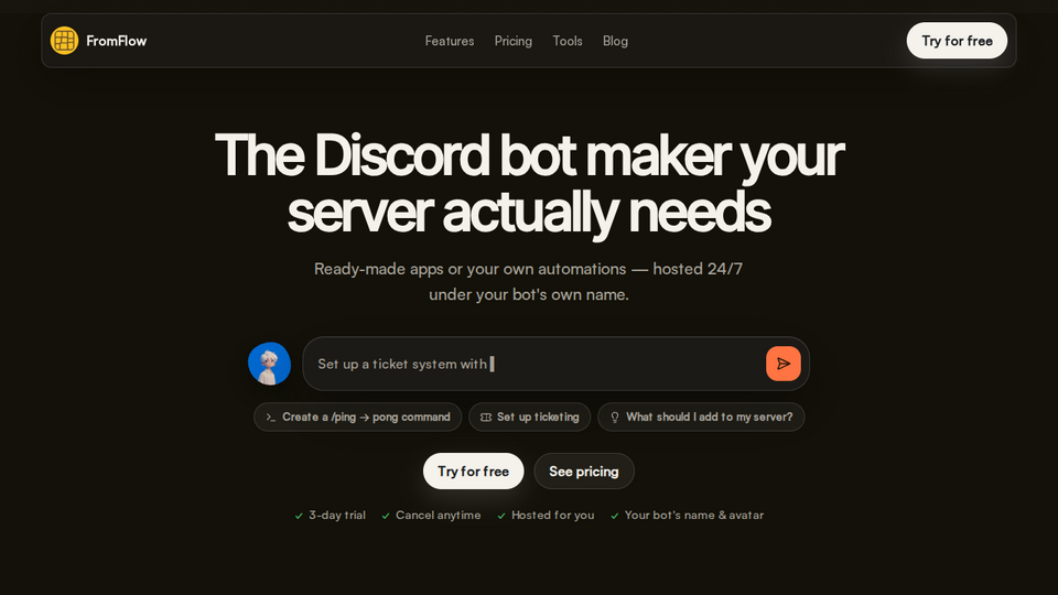 Screenshot of FromFlow