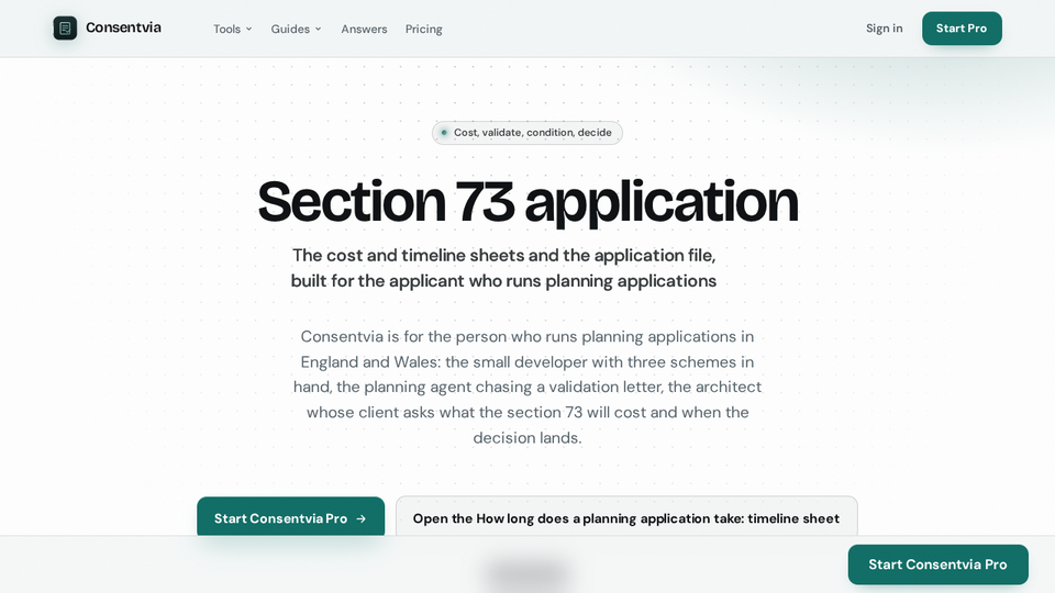Screenshot of Consentvia