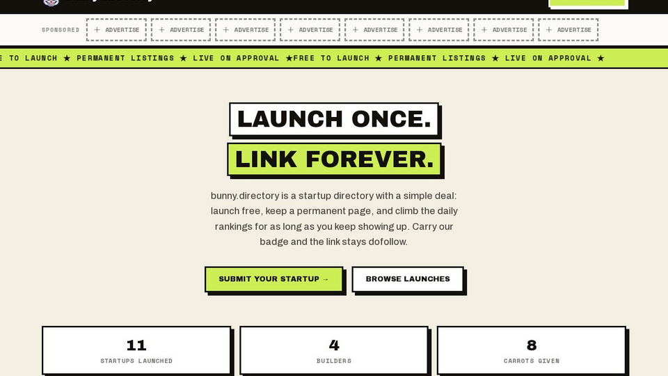 Screenshot of bunny.directory