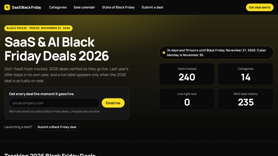Screenshot of SaaS Black Friday