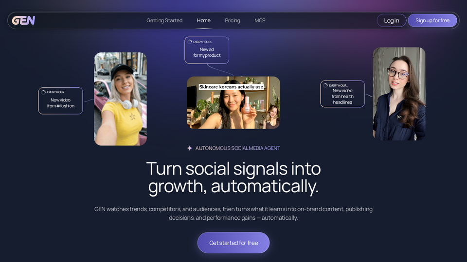 Screenshot of GEN
