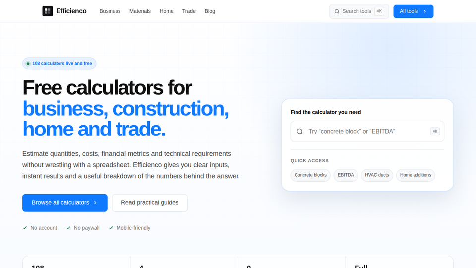 Screenshot of Efficienco