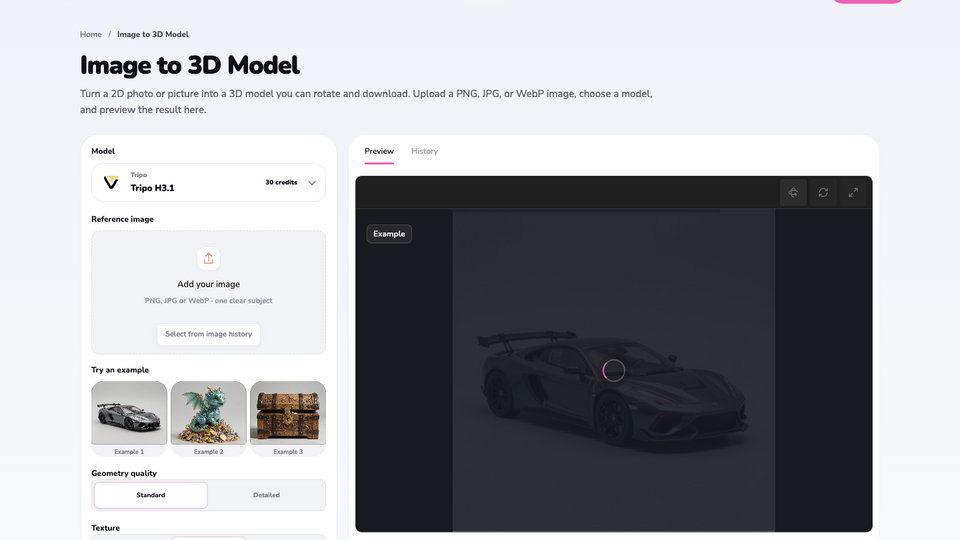 Screenshot of Quady3D AI