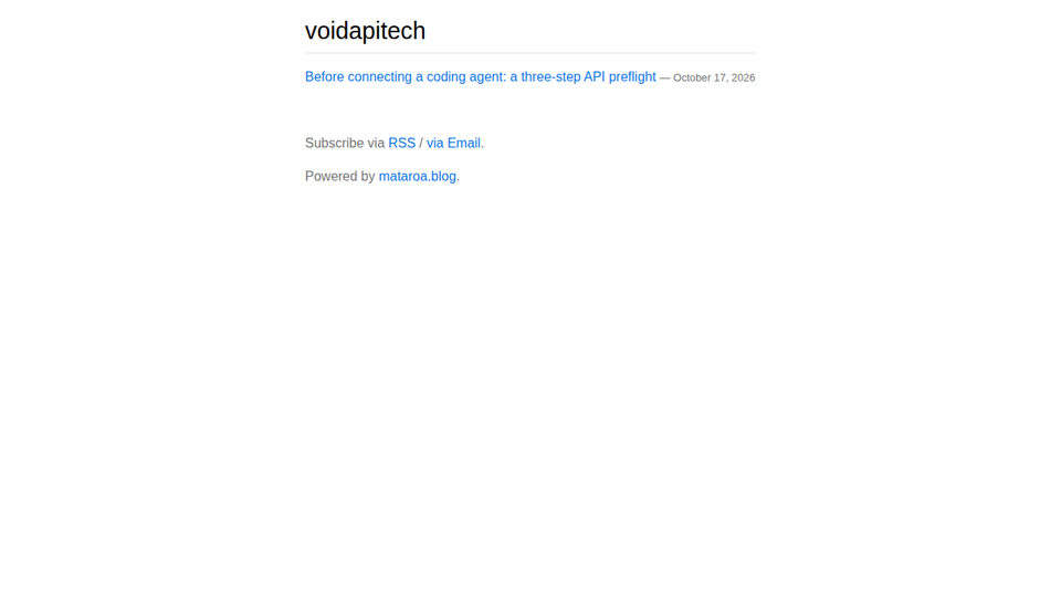 Screenshot of Void API preflight