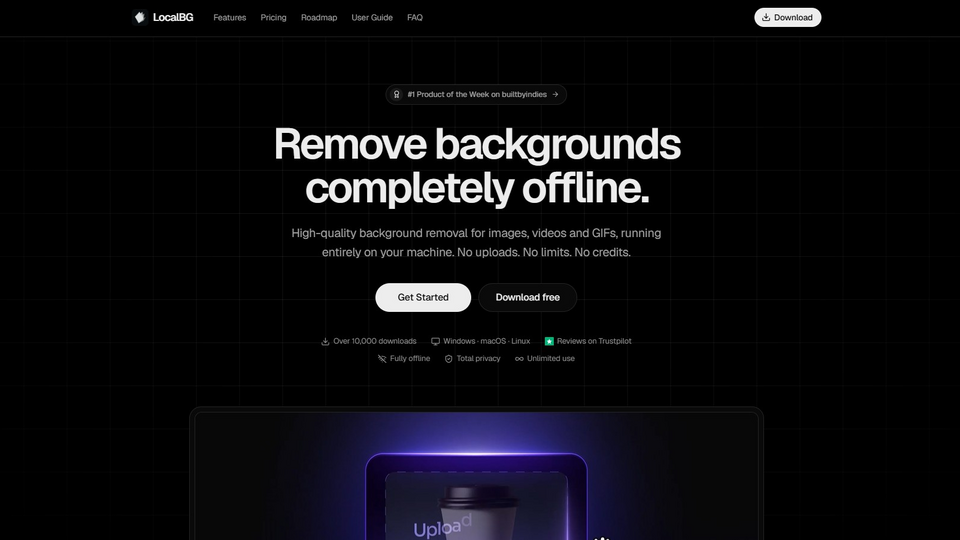 Screenshot of LocalBG