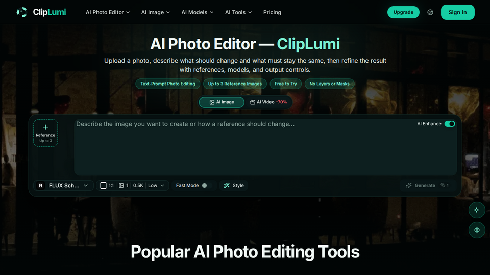 Screenshot of ClipLumi