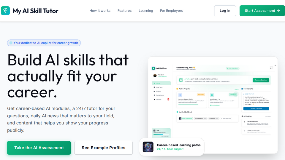 Screenshot of My AI Skill Tutor