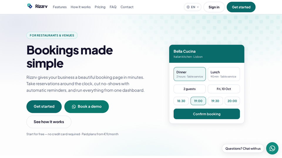 Screenshot of Rizzrv